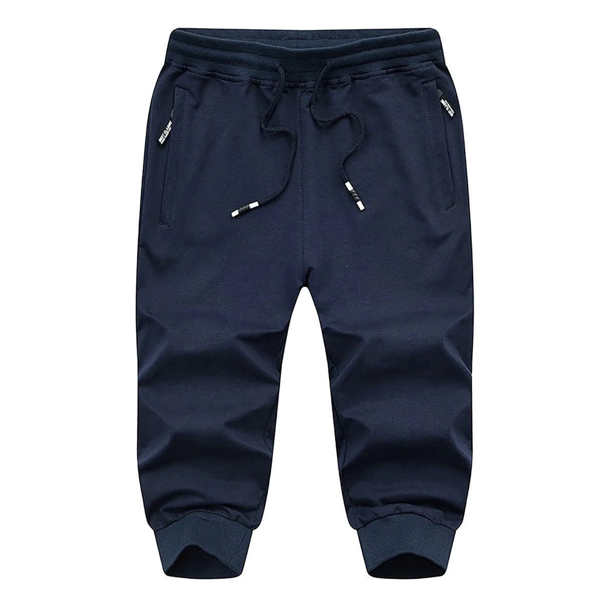 Men's Jogging Bottoms Cotton Hiking Trousers Outdoor Drawstring Elastic Camping Trekking Men Plus Size Workout Gym Short Pants