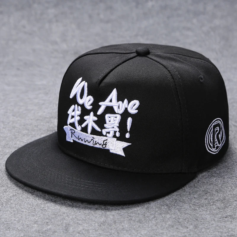 New Fashion Men's Letter Embroidery Tide All-match Flat Brim Baseball Cap Summer Hip-hop Hat Outdoor Shade Adjustable Peaked Cap