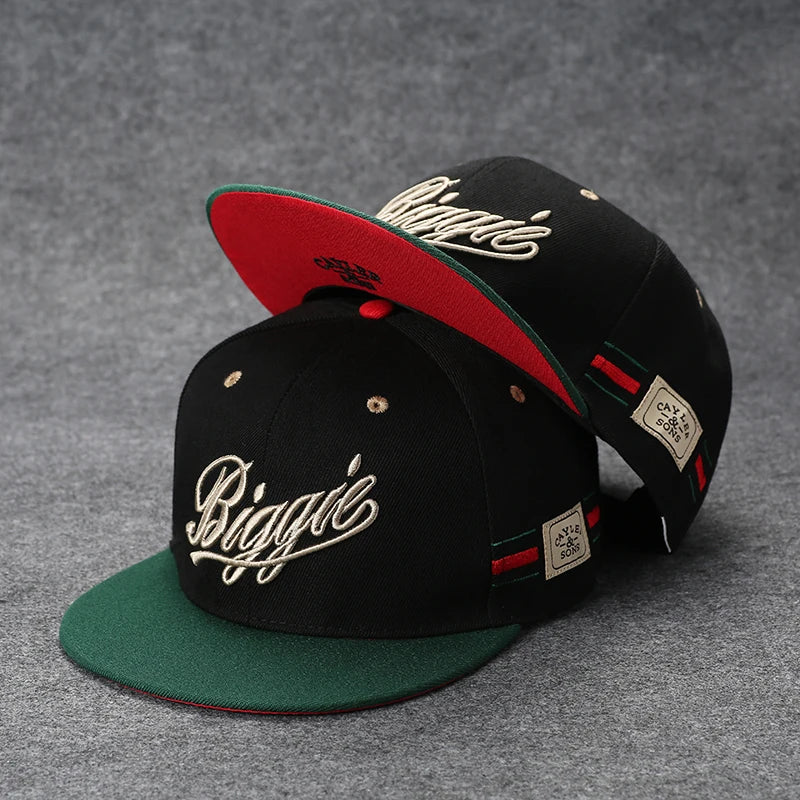 New Fashion Men's Letter Embroidery Tide All-match Flat Brim Baseball Cap Summer Hip-hop Hat Outdoor Shade Adjustable Peaked Cap