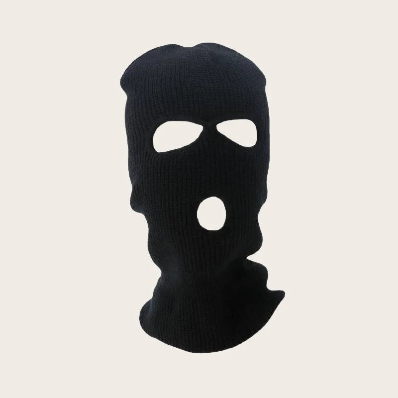 2023 New Black White 3 Hole Full Face Ski Mask Balaclava for Men Women Army Tactical CS Windproof Knit Beanies Winter Warm Caps