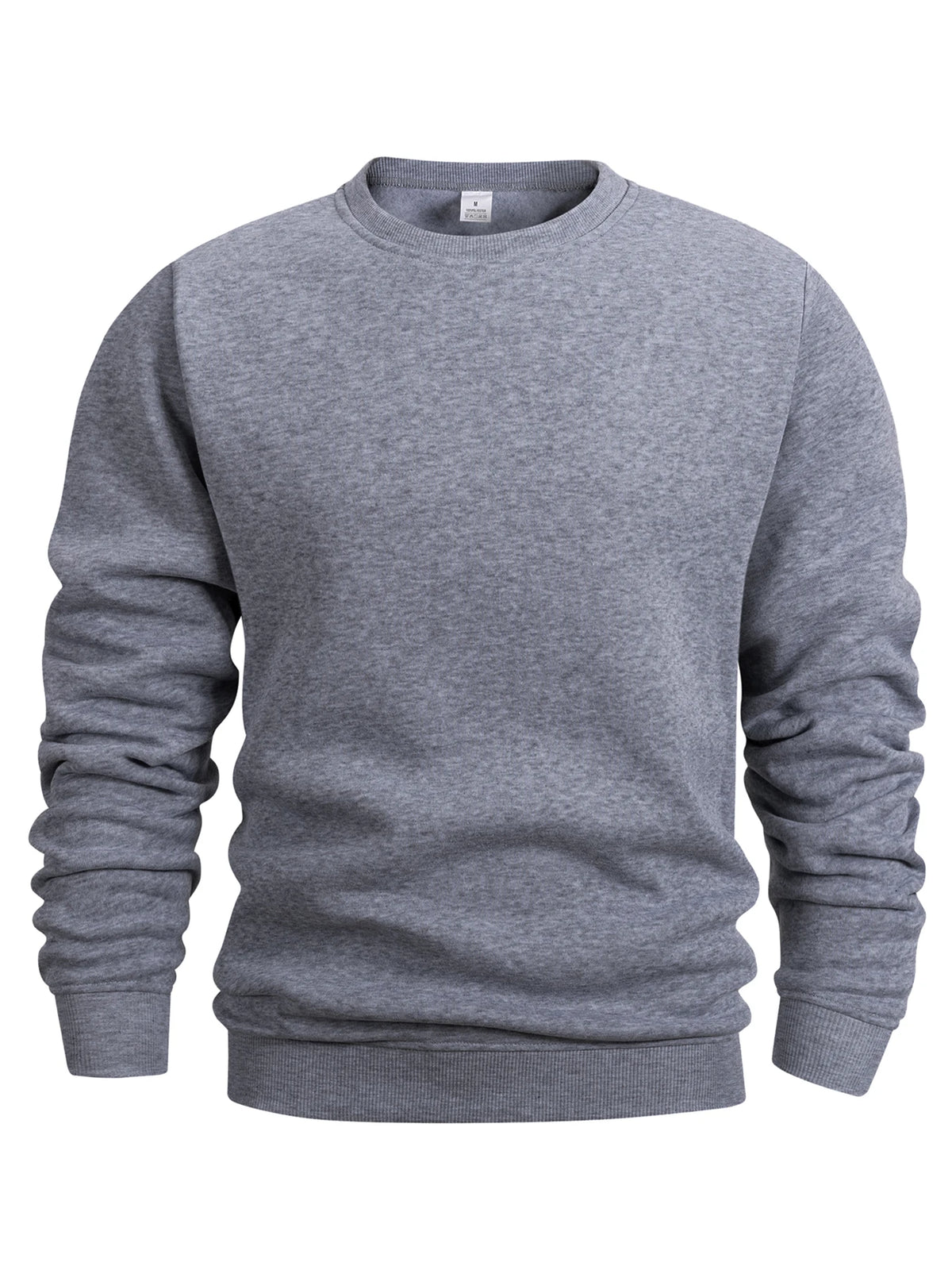 Men's Crew Neck Sweatshirts Solid Color Sweatwear Spring Outdoor Casual Daily Long Sleeve Pullover Hoodie Man Sportswear