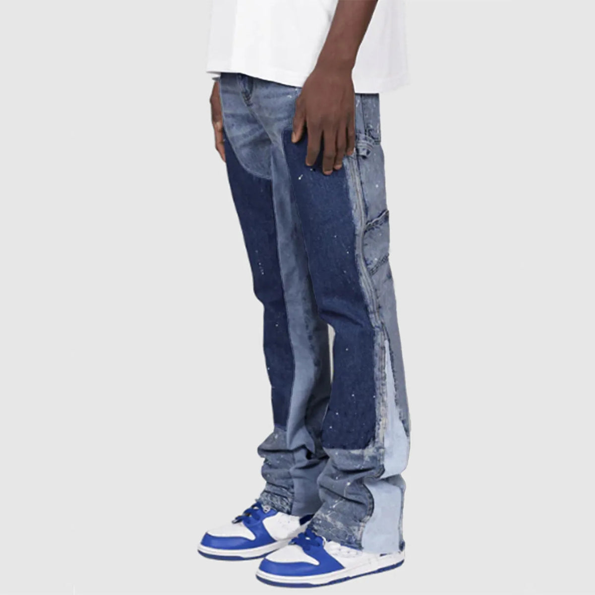 Men Jeans Business Stretch Denim Male Trousers Clothing Men'S Jeans Flare Drawstring For Washed Autumn Casual Stretch Jeans Male