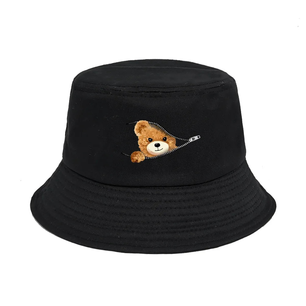 Unisex Hats Sun Shading Outdoor Sports Fishing Sun Hats Fashion Personalized Verstaile Mushroom Print Double-sided Bucket Hats
