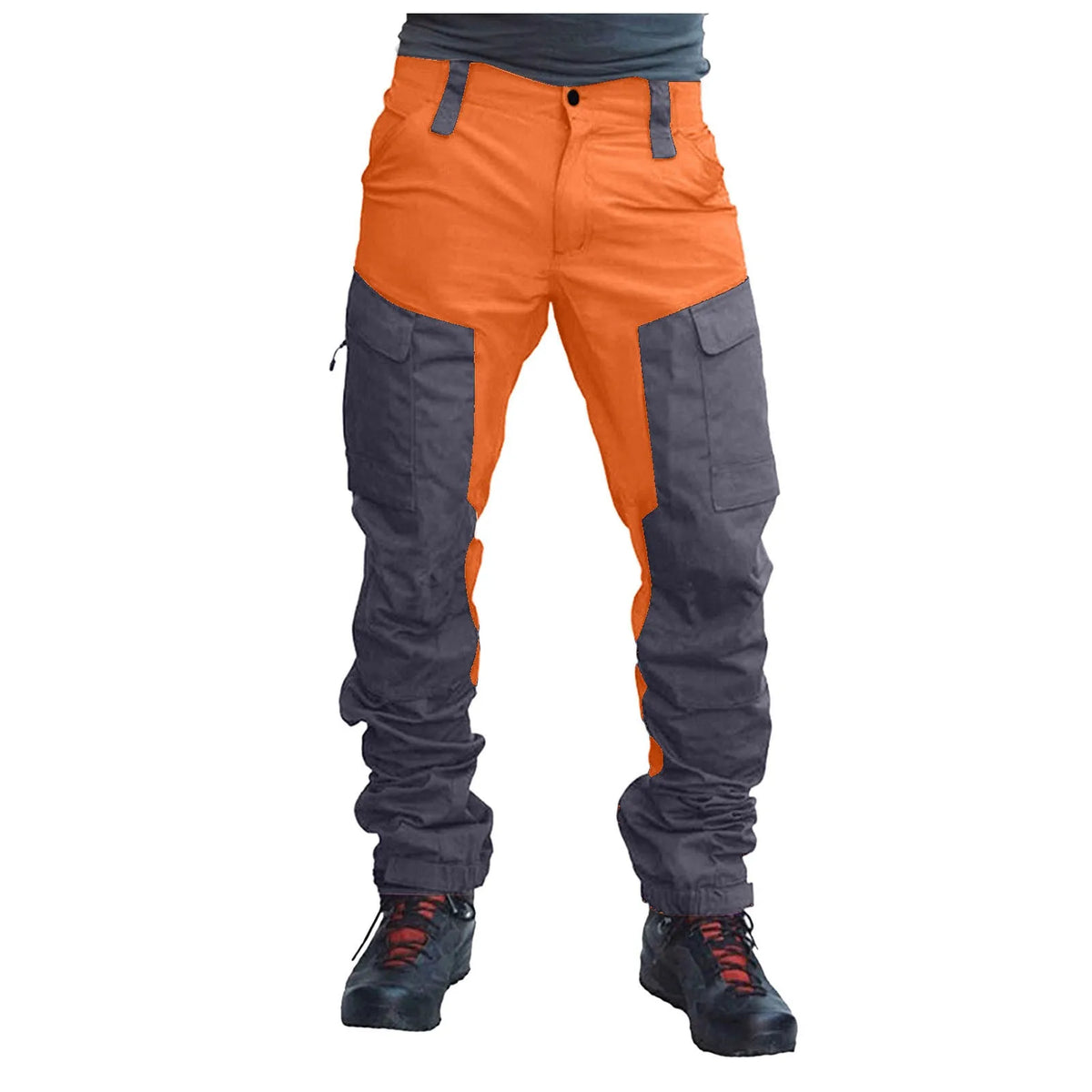 Men'S Cargo Pants Two Tone Patchwork Casual Cargo Pants Jogging Work Cargo Trousers Male Men'S Clothing