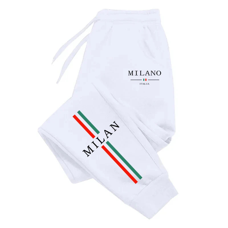 2025 Hot Sale Milan City Printed Jogger Pants High Quality Men's Autumn Winter Casual Sports Sweatpants Outdoor Running Wear