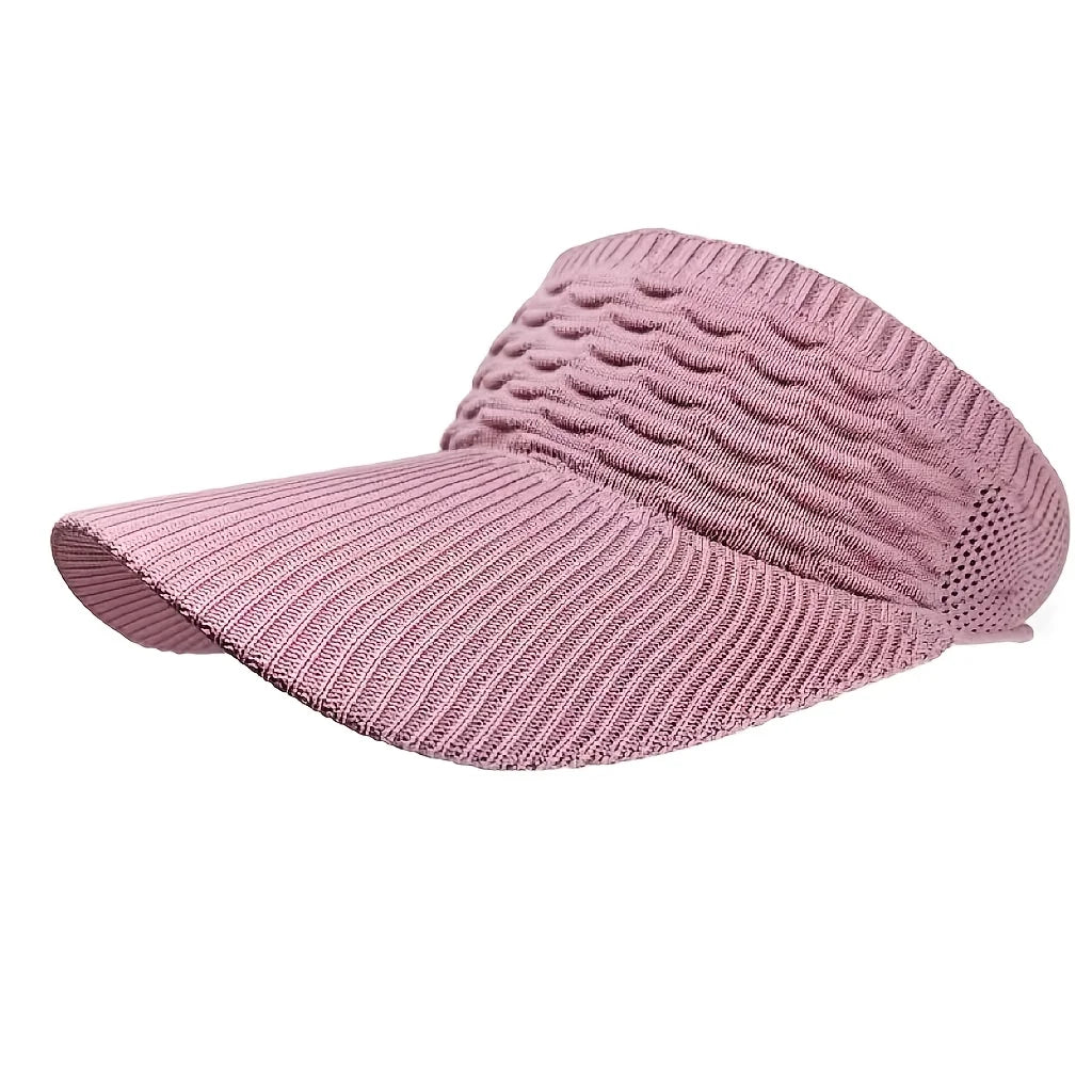 Women's Outdoor Sports Visor Sun Hat, Breathable Elastic Sun Cap for Spring and Summer, Solid Color Knitted Running UV Protection Hat, Ideal for Casual Jogging, Outdoor Activities and Daily Wear, Gift Options for Valentine's