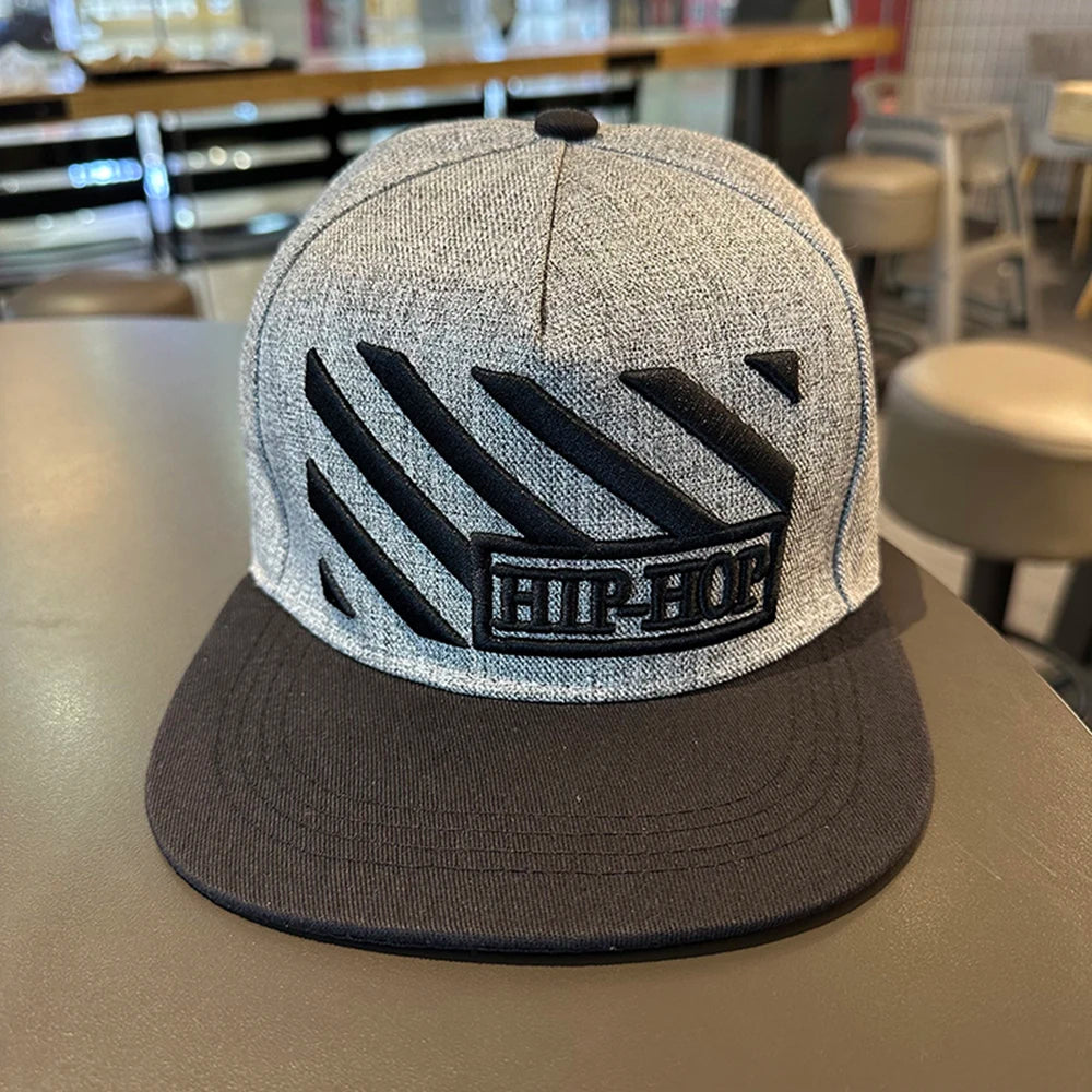 New Fashion Men's Letter Embroidery Tide All-match Flat Brim Baseball Cap Summer Hip-hop Hat Outdoor Shade Adjustable Peaked Cap