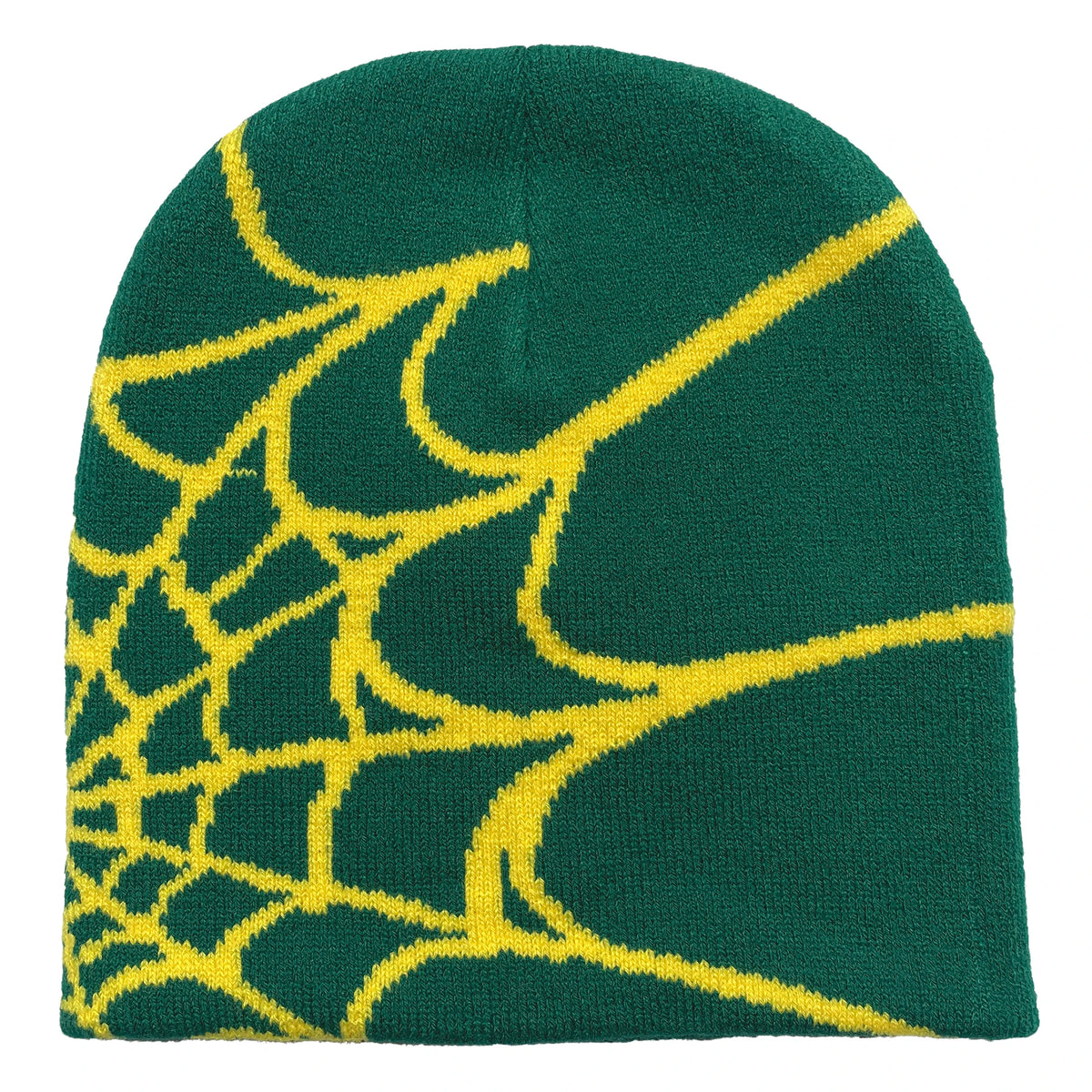 Unisex Spider Web Printed Knit Hat, Warm Outdoor Pullover Hat Personality Beanie Hat