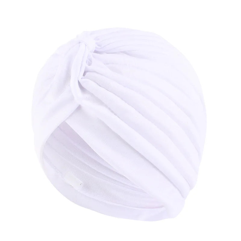 Stretchy Knot Twist Turban Bandanas Women Headscarf Bonnet Muslim Hijab Indian Hats Female Chemo Cap Adult Solid Color Head Wrap