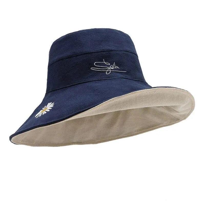 Summer 2024 New Sunshade And Sunscreen Bucket Hat Korean Version Large Brim Outdoor Fashion Neck Hat