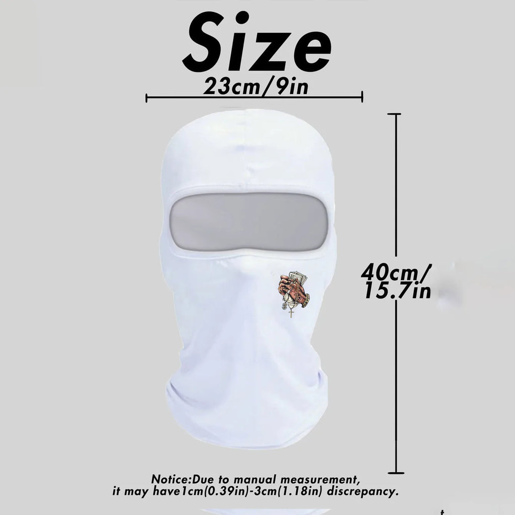 Musion Unisex Fashion Print Face Balaclava Tube Mask Motorcycle Windproof Dustproof Sunscreen Bandana Headband Outdoor Sports