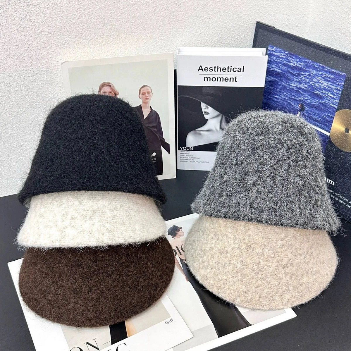Fashion Ladies Winter Outdoor Warm Bucket Hat Woman‘s Daily Casual Fisherman Cap Korean Style Classic Panama Hats