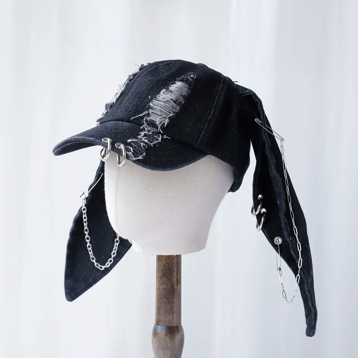 2024 new Hot Girl New Long Rabbit Ears Cowboy Baseball Hat Wash Graffiti Hip Hop Cap Women Men Party Team Baseball Cap