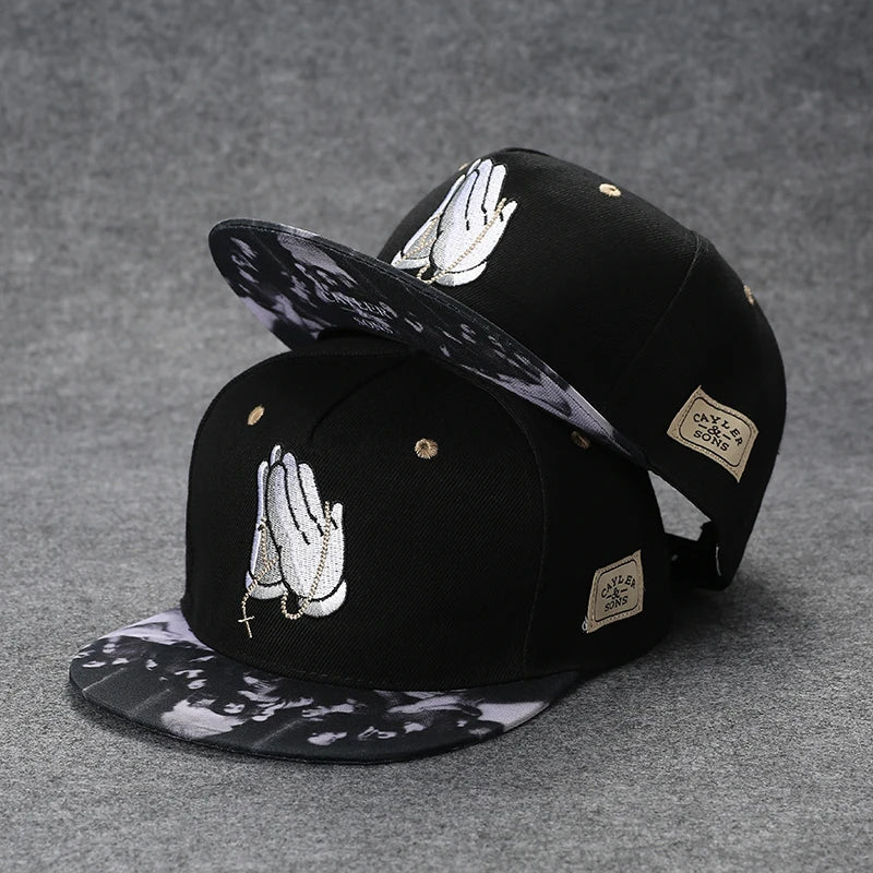 New Fashion Men's Letter Embroidery Tide All-match Flat Brim Baseball Cap Summer Hip-hop Hat Outdoor Shade Adjustable Peaked Cap