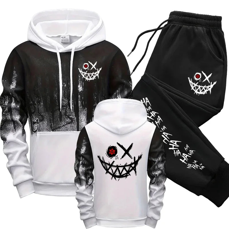 Men Single Piece Sweatshirts Sweatpants Versatile Men's Tracksuit Casual Comfort Fashion Daily Sports Simple Splashed Ink Hoodie
