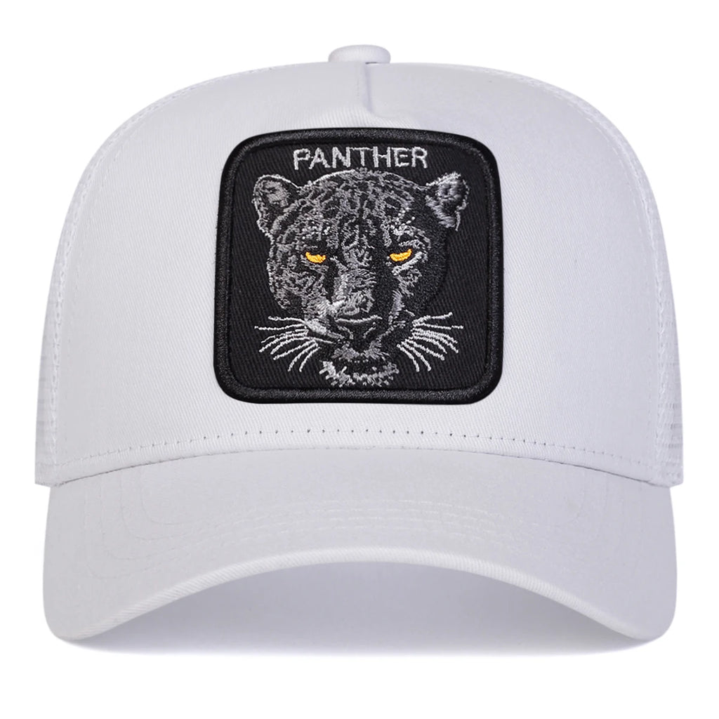 Unisex PANTHER Embroidery Baseball Net Caps Spring and Summer Outdoor Adjustable Casual Hats Sunscreen Hat