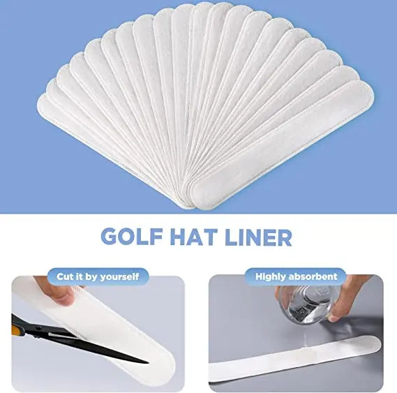 Hat Sweat Absorber Stickers Summer Cap Liner Bands Sweatband Visor Hat Size Reducer Adhesive Sweat Absorbing Strips Pads