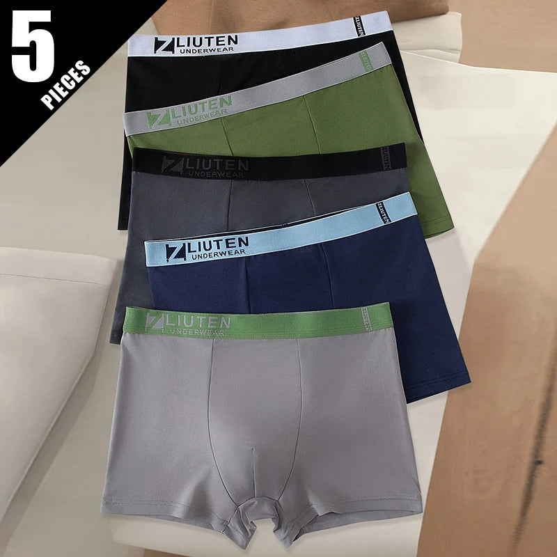 5 /10 Pack Men's Black Gold Printed Boxer Underwear Comfortable And Versatile Plus Size Sexy Young Men's Leisure Sports Beach sh