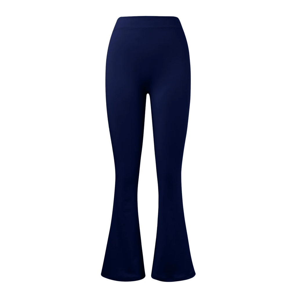 Fashion Micro Horn Leggings Women V-back Waist Sports Pants High Waist Push Up Butt Gym Pants Solid Slim Casual Leggings