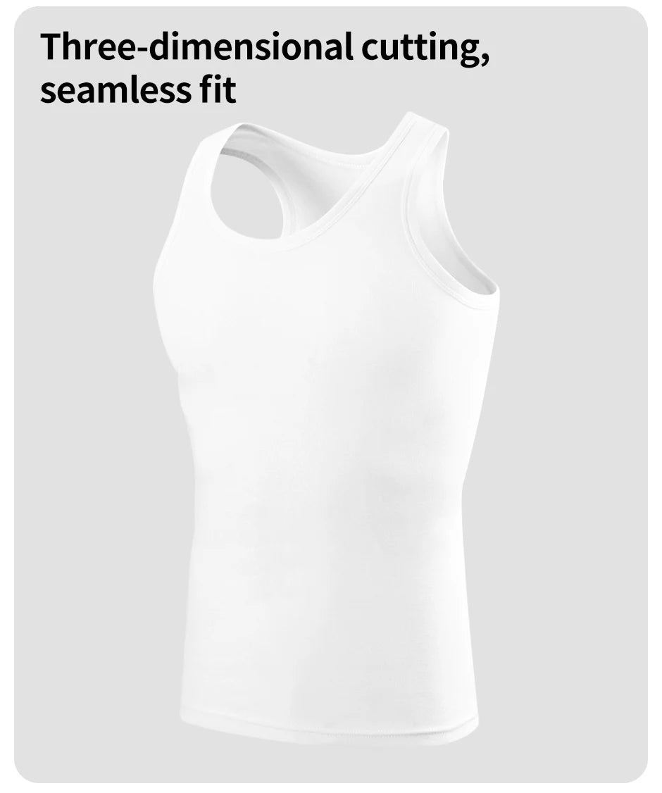 1/3 Piece Men's Cotton Breathable Foundation Joker Black And White Vest Youth Thin Slim Fitness Sports Running Breathable Top