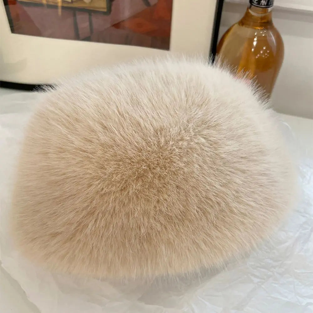 Hot Sale Fur Hat Women Warm Snow Ski Cap Female Faux Fox Fur Thick Warm Winter Hat Lady Windproof Russian Hat Ear Warmer Bonnet