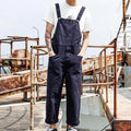 Lightweight Overalls With Pockets Men'S Bib Overalls Fashion Relaxed Fit Casual Jumpsuit Cotton Denim Trousers Daily Wear