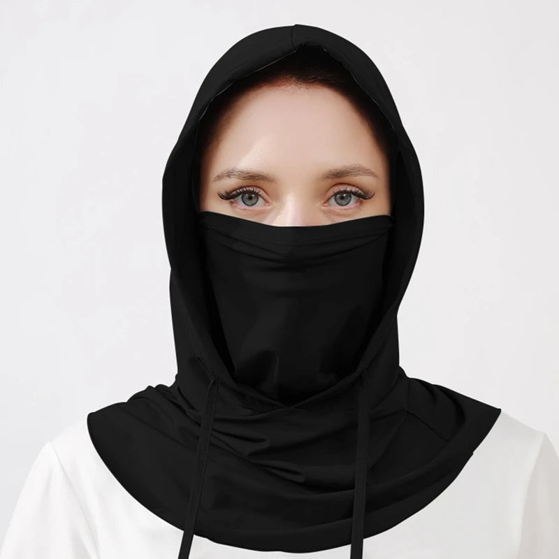 Summer UV Protection Neck Cover Outdoor Balaclava Scarf Sport Face Mask Snood Hood Hat Windproof Cooling Breathable Cycling Cap