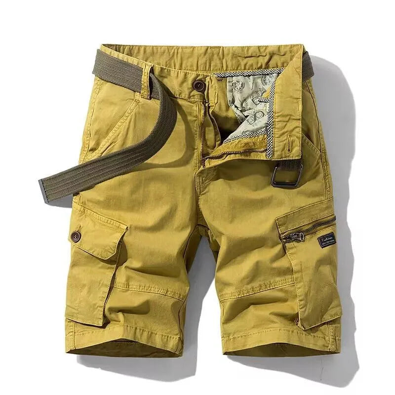 Summer Mens Shorts Cotton Slim Mens elastic Waist plus Size Underwear Sexy Swimming Trunk Summer Casual Pockets Beach Shorts Men