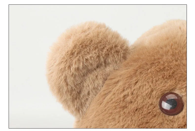 Children's Cartoon Bear Hat Baby Girl Autumn And Winter Korean Version Imitation Rabbit Fur Cute Scarf Integrated Warm Plush Hat