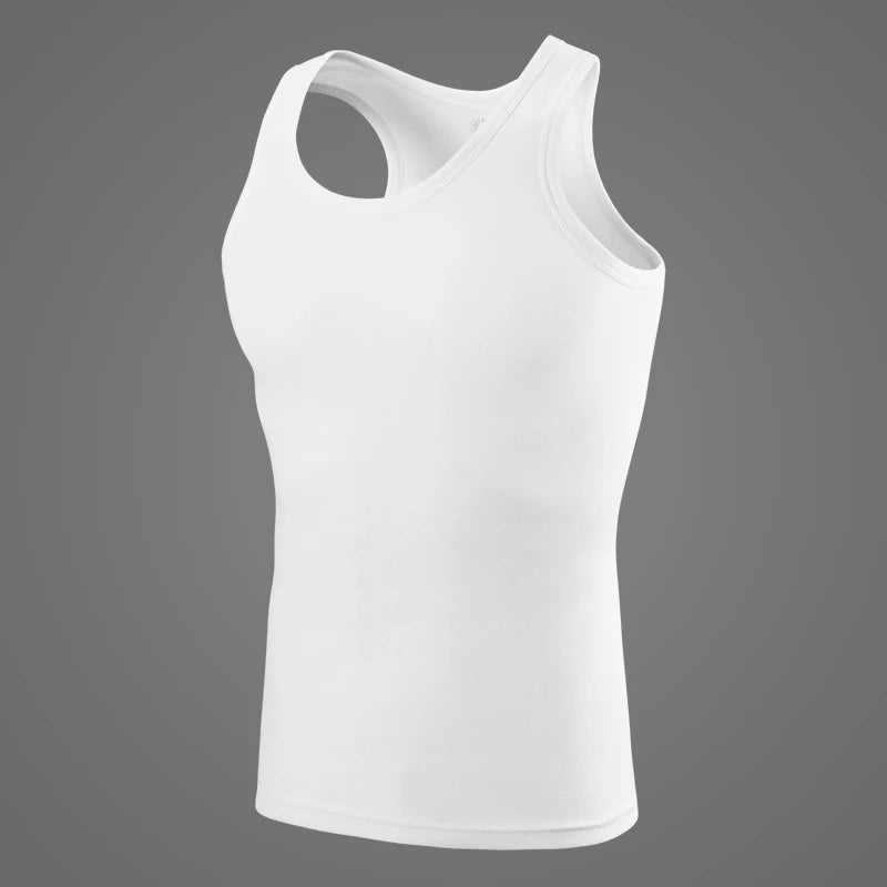 1/3 Piece Men's Cotton Breathable Foundation Joker Black And White Vest Youth Thin Slim Fitness Sports Running Breathable Top