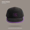 Flat brim niche baseball cap men's and women's retro fleece winter warm versatile cap
