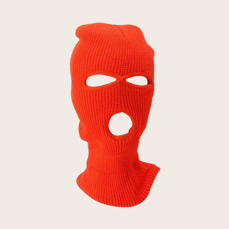 2023 New Black White 3 Hole Full Face Ski Mask Balaclava for Men Women Army Tactical CS Windproof Knit Beanies Winter Warm Caps