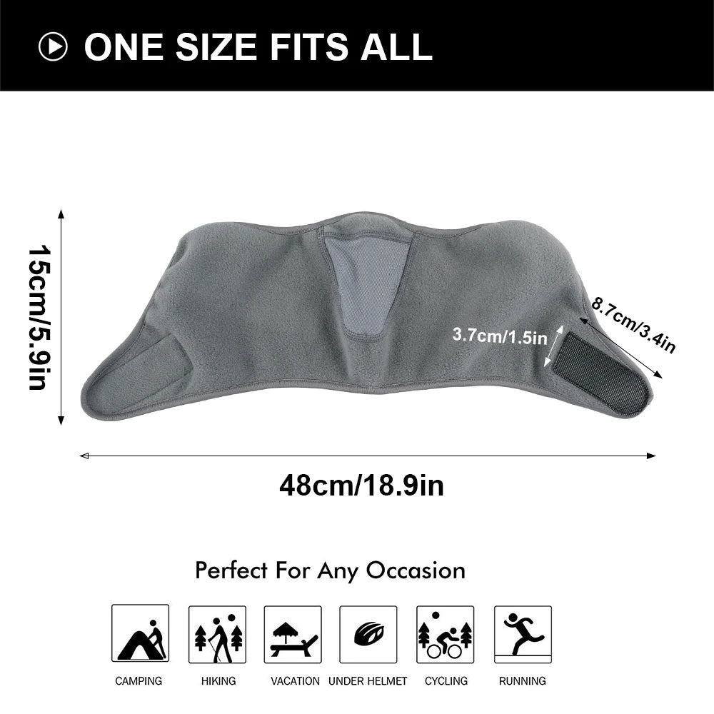 Cold Weather Neck Warmer Ear Cover Fleece Thermal Scarf Mask Face Bandana Skiing Cycling Sport Snowboard Hiking Men Women Winter