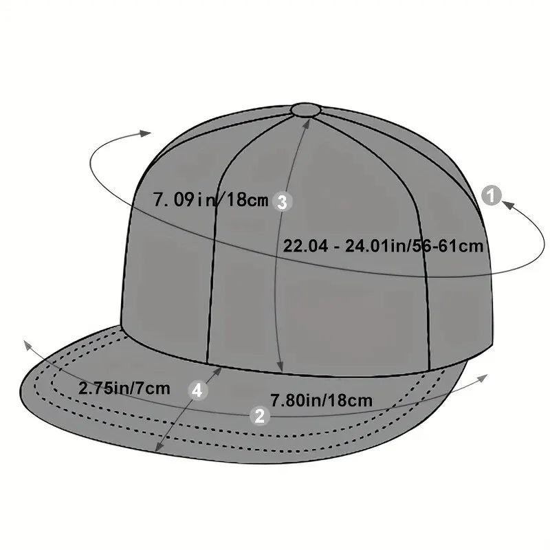Unisex Eye PIZZA Embroidery Hip-hop Hats Spring and Autumn Outdoor Adjustable Casual Baseball Caps Sunscreen Hat
