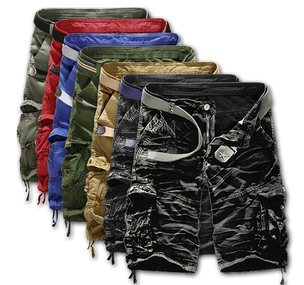 Men'S Denim Shorts With Distressed Details Fashion Sports Cotton Zipper Pocket Camouflage Casual Short Pants For Men Summer