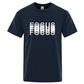 Summer Men's Cotton Blend High Quality Casual Sports Loose Cool Fashion Funny Focus Print Round Neck Short Sleeved T-shirt Tops