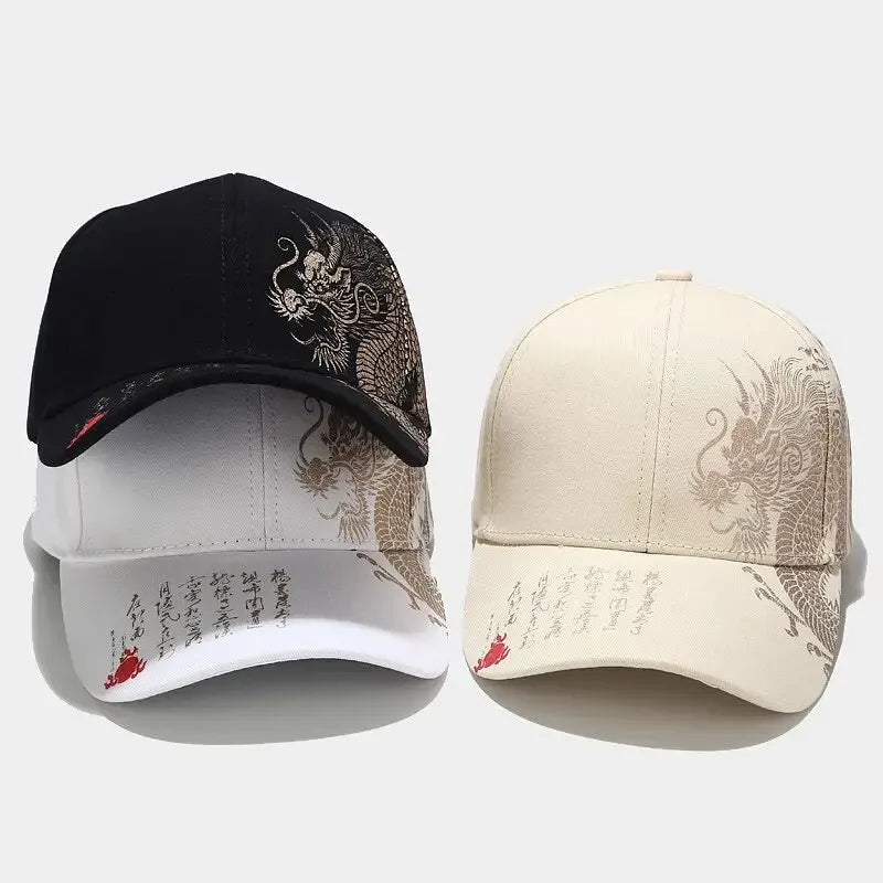 Chinese Style Dragon Pattern Baseball Hat For Men And Women, Versatile National Tide Cap, Hip Hop Hip Hop Skateboarding, Cool