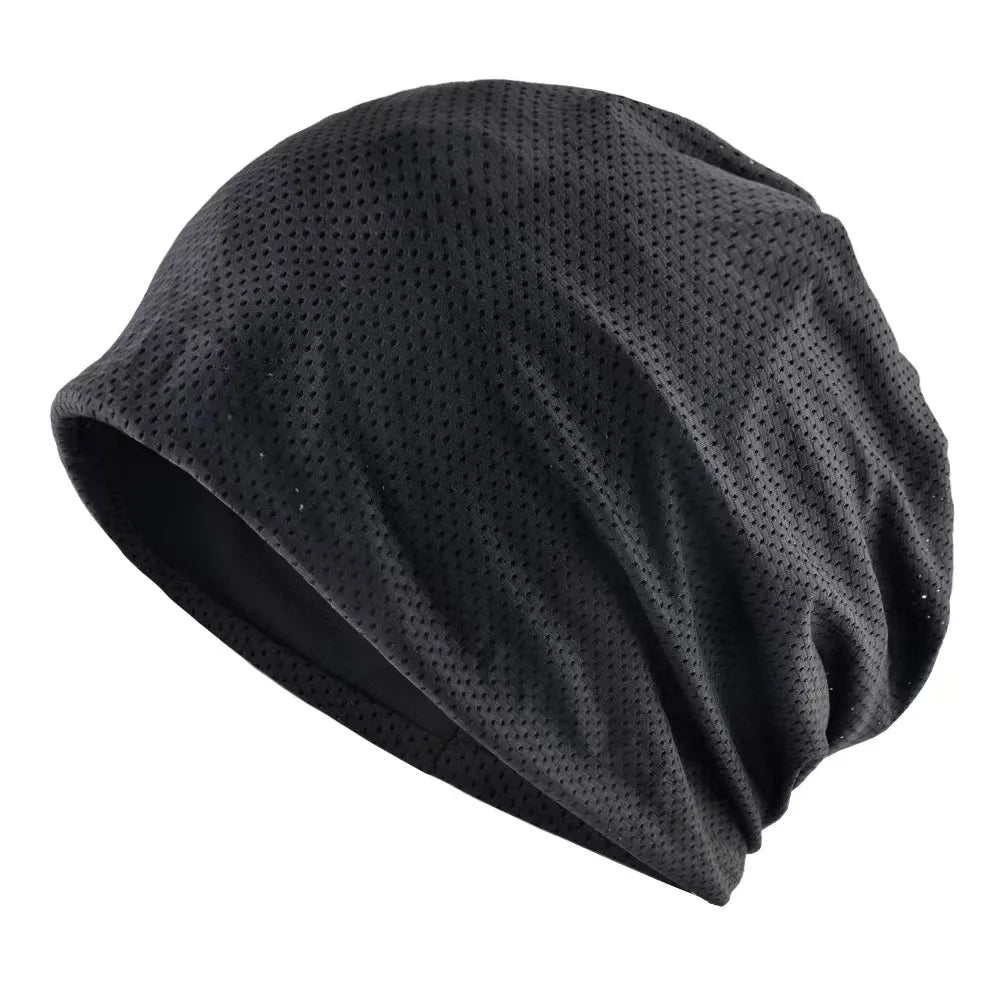 Breathable Beanies Spring Outdoor Casual Skullies Beanies Women Summer Mesh Thin Bonnet Gorras Solid Color Fashion Soft Hat Men