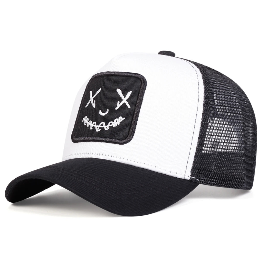 Unisex Personality Embroidery Baseball Net Caps Spring and Summer Outdoor Adjustable Casual Hats Sunscreen Hat Sports Golf Cap