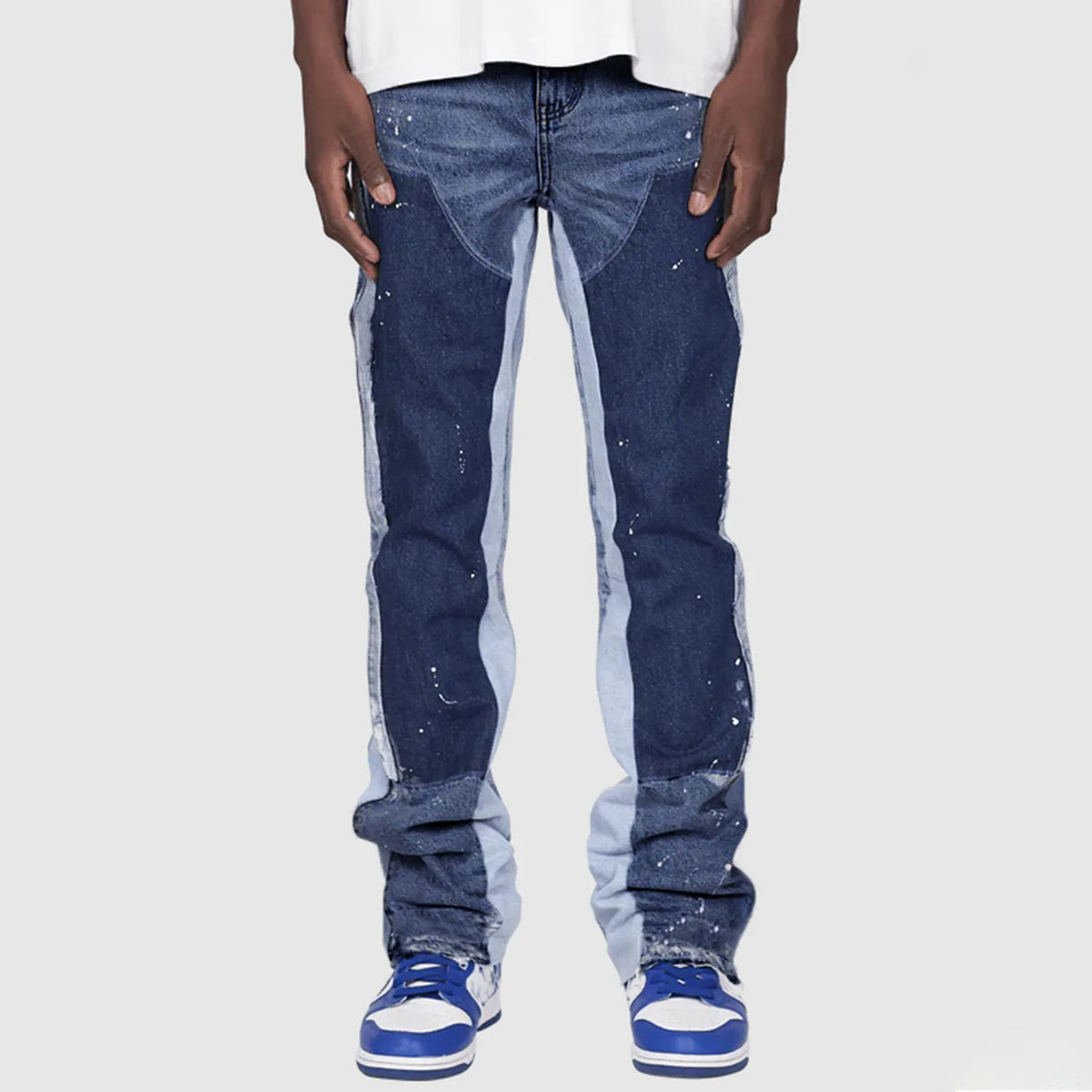Men Jeans Business Stretch Denim Male Trousers Clothing Men'S Jeans Flare Drawstring For Washed Autumn Casual Stretch Jeans Male