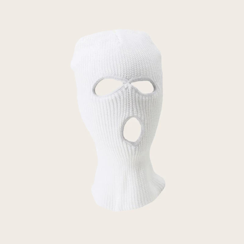 2023 New Black White 3 Hole Full Face Ski Mask Balaclava for Men Women Army Tactical CS Windproof Knit Beanies Winter Warm Caps
