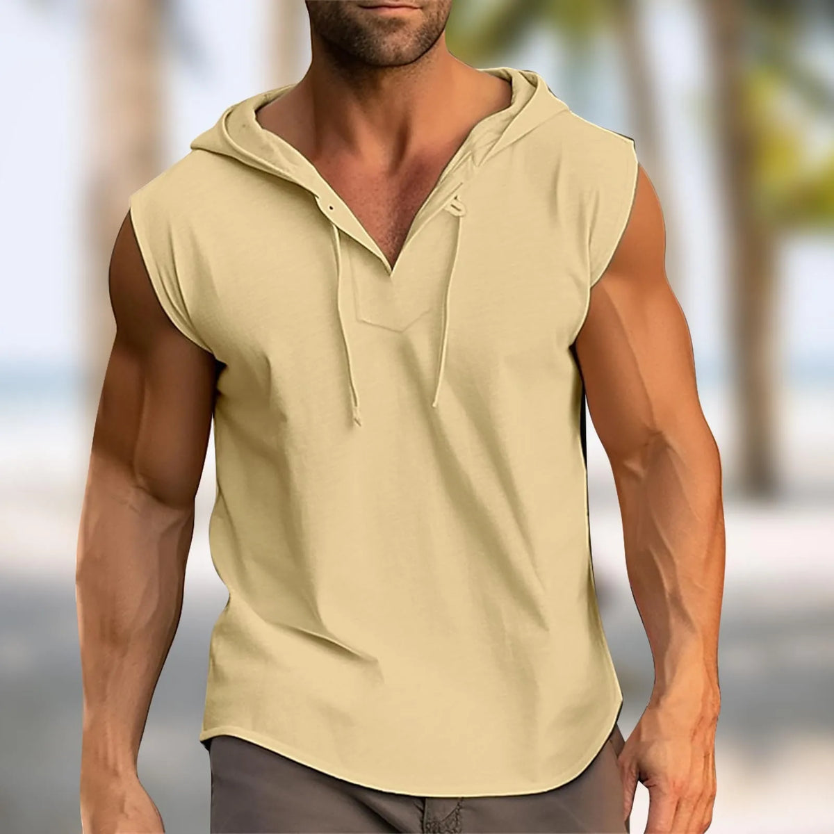 Mens Sleeveless Hoodies Casual Hooded Tank Tops Men Bodybuilding Vest Gym Workout Fitness Waistcoat Male Muslce Undershirts
