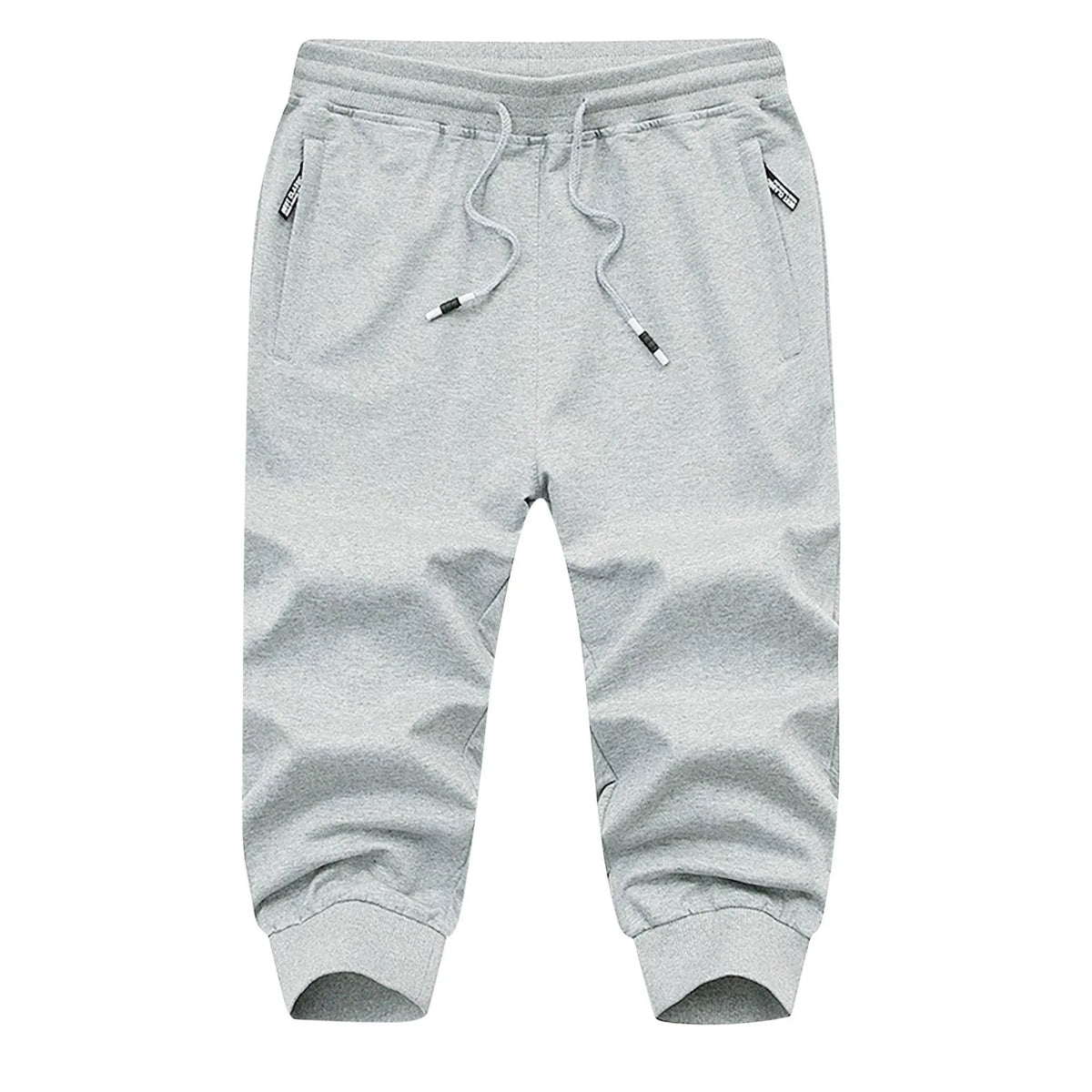 Men's Jogging Bottoms Cotton Hiking Trousers Outdoor Drawstring Elastic Camping Trekking Men Plus Size Workout Gym Short Pants