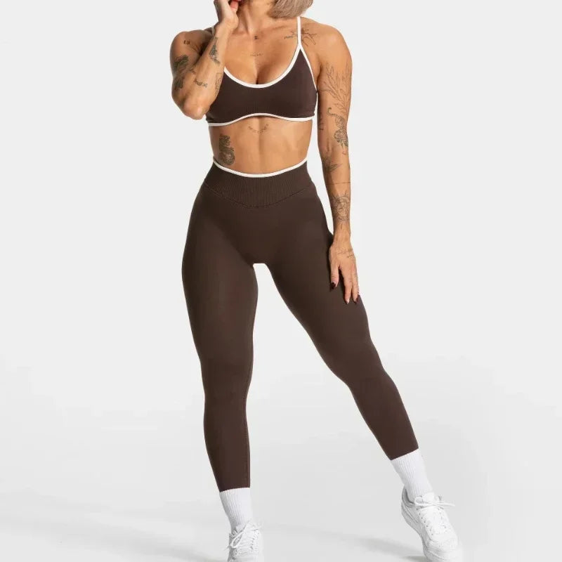 Women Solid Color Gym Sports Bra Summer Yoga Fitness Top Sexy Backless Knit Bra with Chest Cushion Suspender Breathable Bra