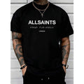 【New Arrival】AllSaints Tokyo Underground London T-Shirt Minimalist Black Tee With Japanese & English Text