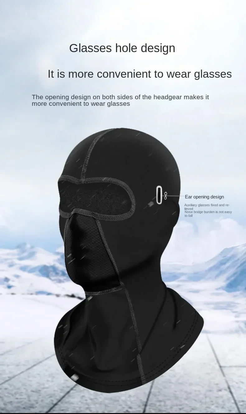 Cycling Balaclava Cap Men‘s Winter Warm Bicycle Motorcycle Face Mask Neck Protection Windproof Sport Scarf Velvet Face Cover Hat