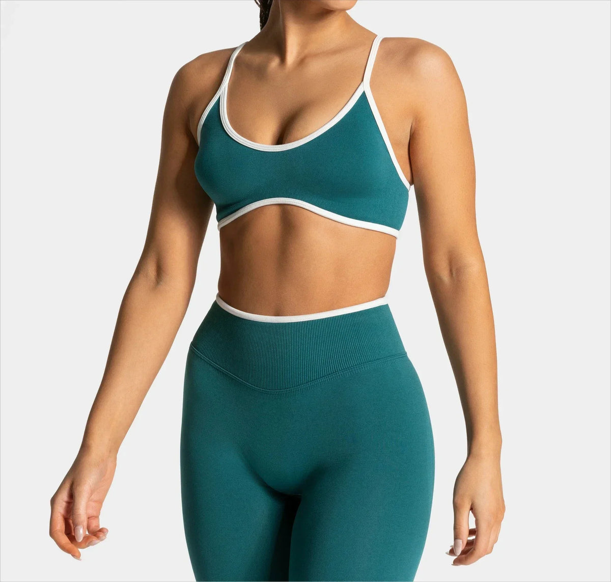 Women Solid Color Gym Sports Bra Summer Yoga Fitness Top Sexy Backless Knit Bra with Chest Cushion Suspender Breathable Bra