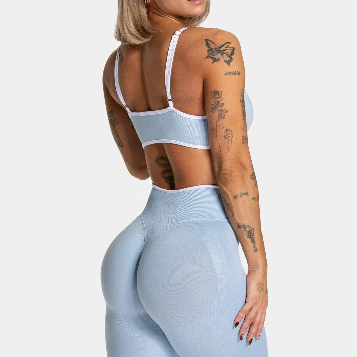 Women Solid Color Gym Sports Bra Summer Yoga Fitness Top Sexy Backless Knit Bra with Chest Cushion Suspender Breathable Bra