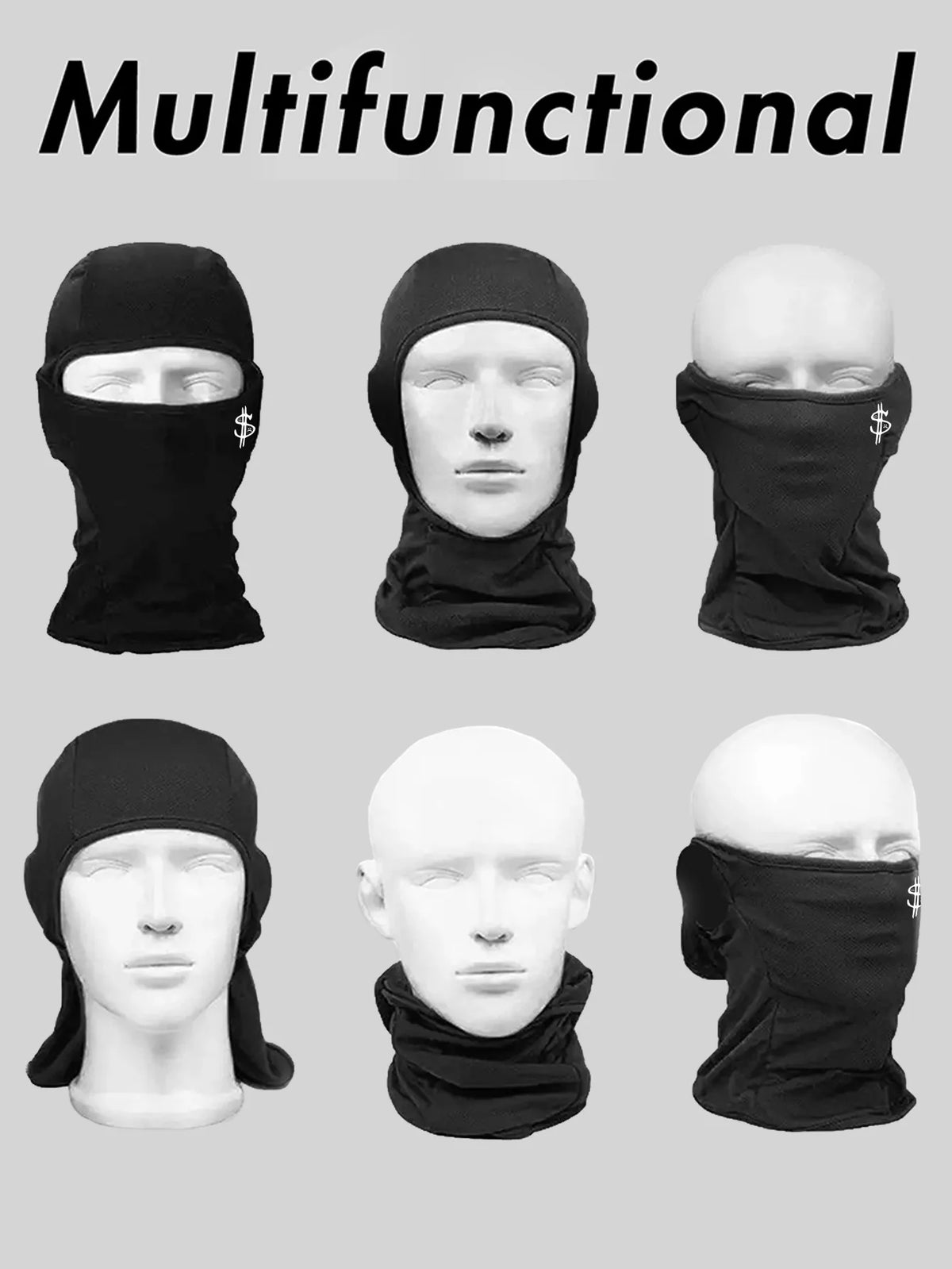 Musion US Dollar Print Balaclava Tube Mask Motorcycle Fashion Print Face Mask Bandana Original Headband Scarf for Outdoor Sports