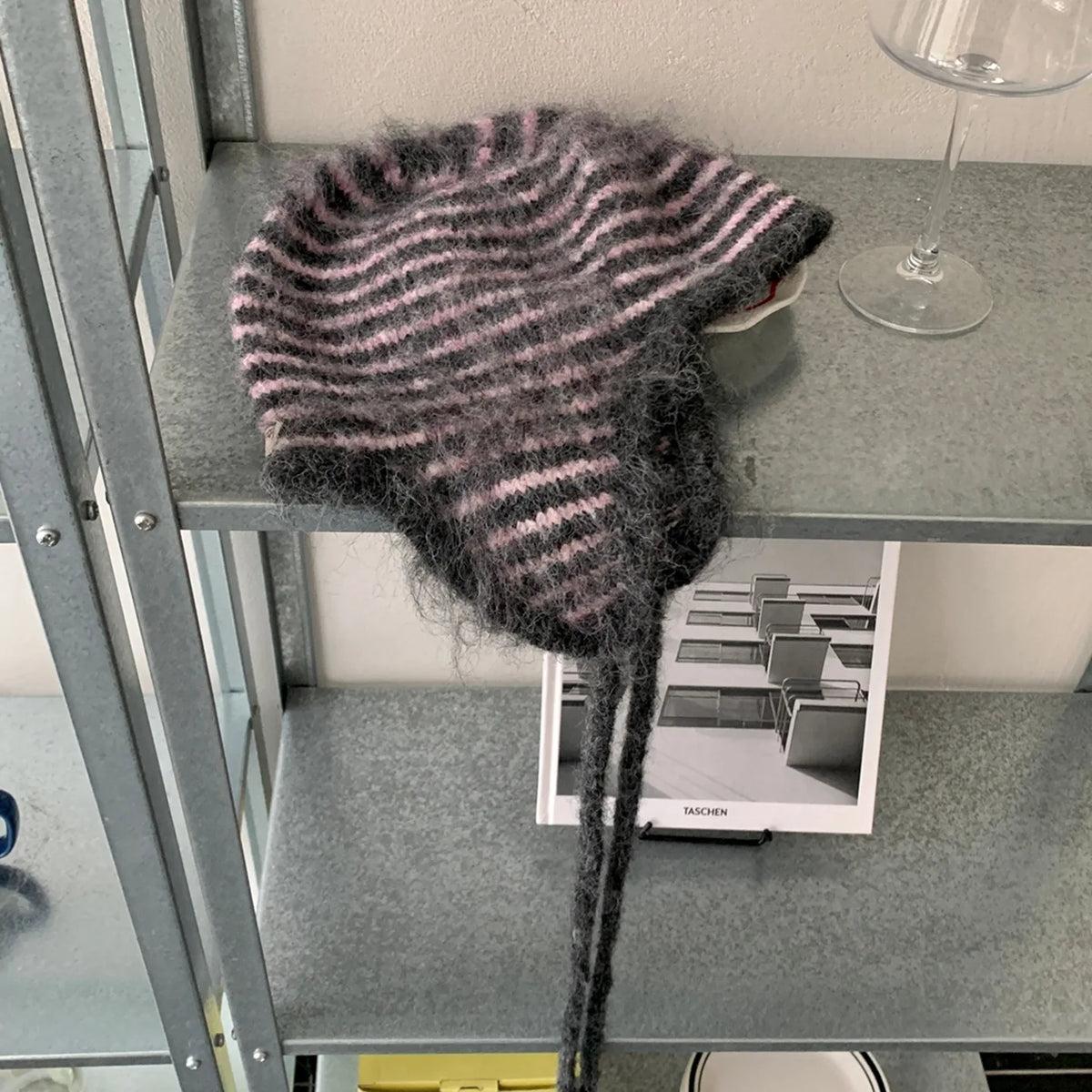 Winter Hat Women Wool Knitted Striped Beanie Baggy Cap Warm Windproof Outdoor Ski Balaclava Casual New